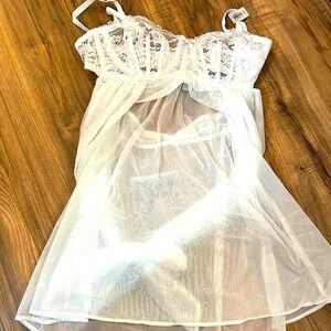 Adore Me nighty lingerie new 36B NWT white